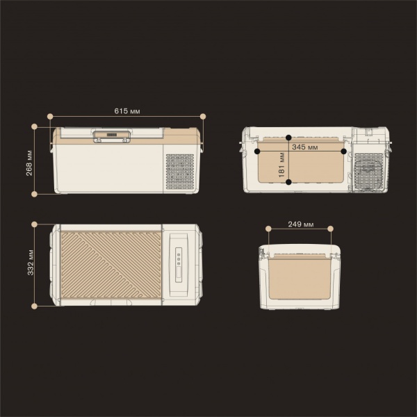 Компрессорный автохолодильник Meyvel AF-M15 (Black) 12/24V